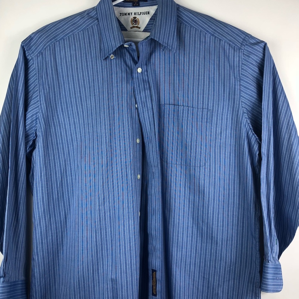 Tommy Hilfiger BD/LS Men’s Blue Dress Shirt